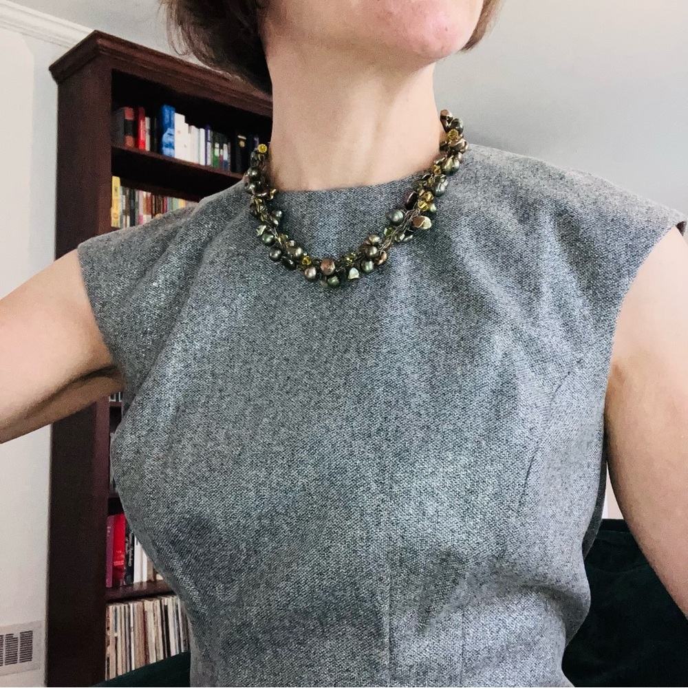 NWT Brooks Brothers Flannel Metallic Sheath Dress